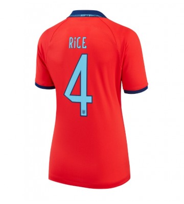 Anglia Declan Rice #4 Koszulka Wyjazdowych Kobiety MŚ 2022 Krótki Rękaw